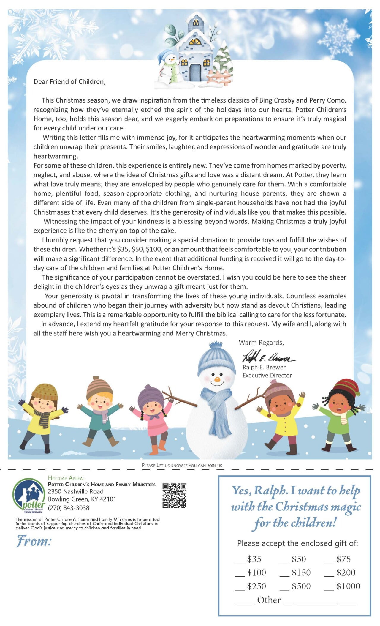 Latest Appeal Potter Children's Home & Family Ministries